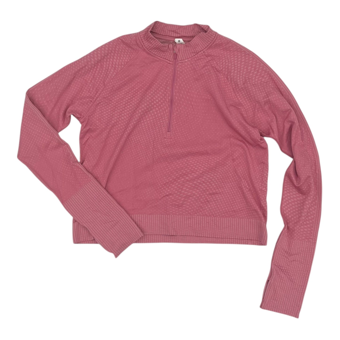 Athletic Top Ls Collar By Lululemon In Pink, Size:L
