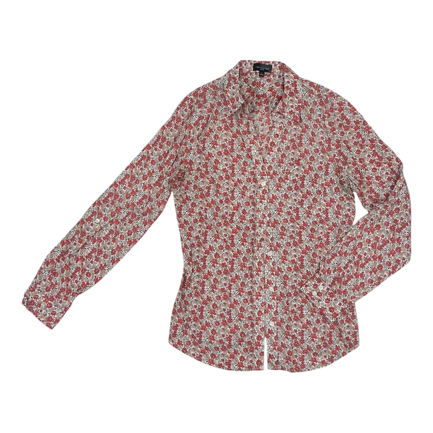 Blouse Ls By Clothes Mentor In Floral Print, Size:S