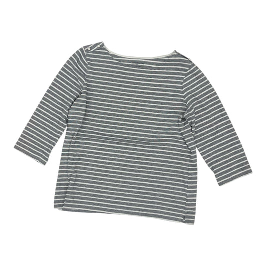 Top 3/4 Sleeve By Croft And Barrow In Blue & White, Size:Xl