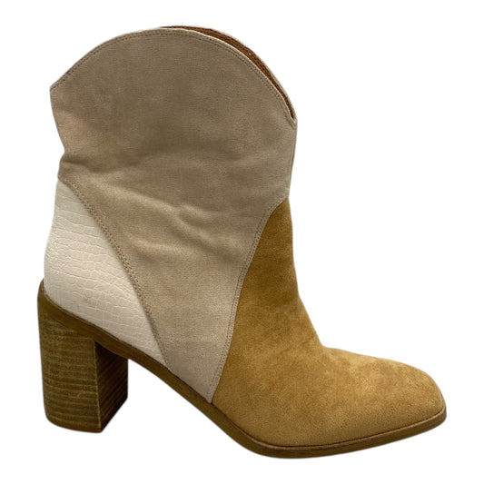 Boots Ankle Heels By Coconuts In Tan, Size:10