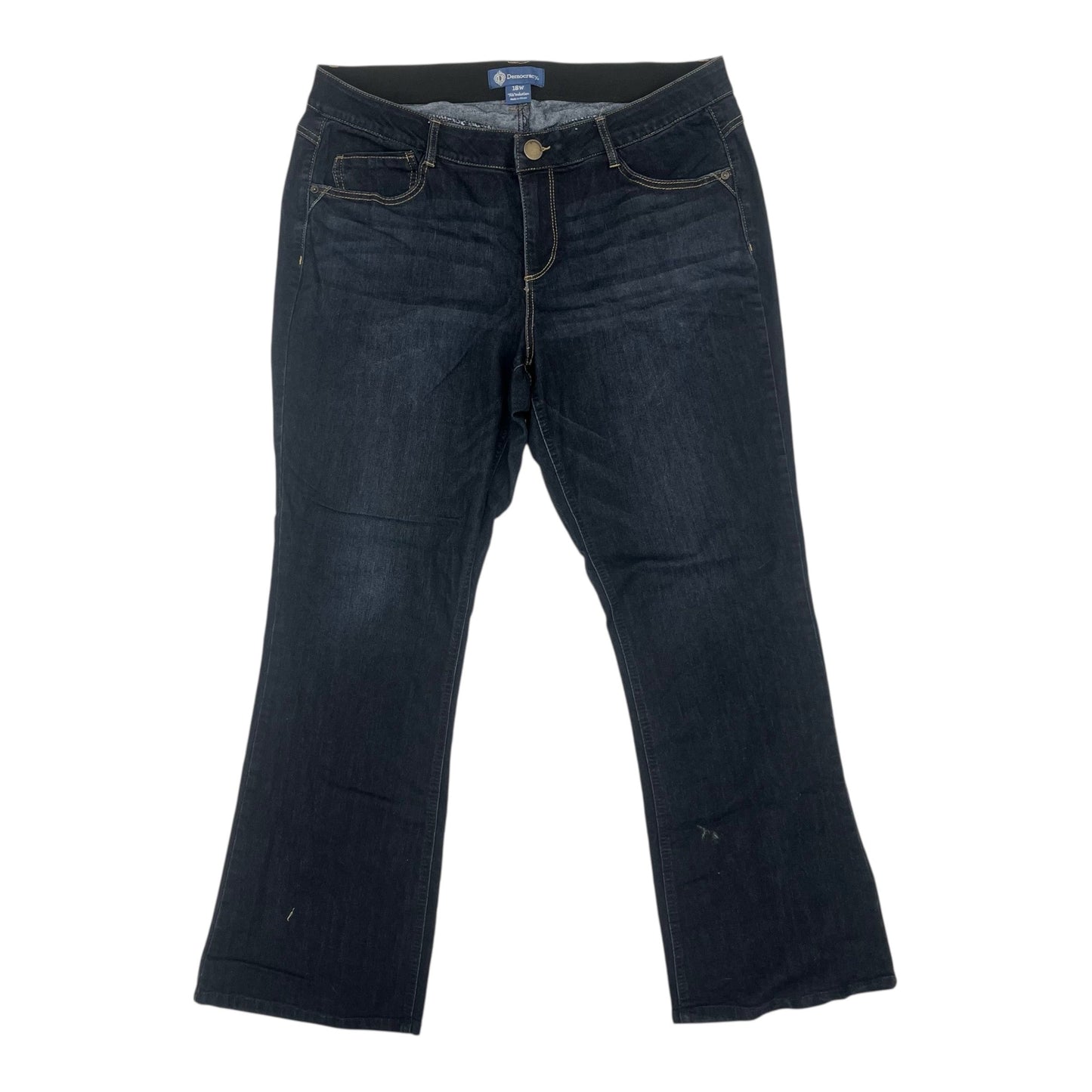 Jeans Flared By Democracy In Blue Denim, Size:18