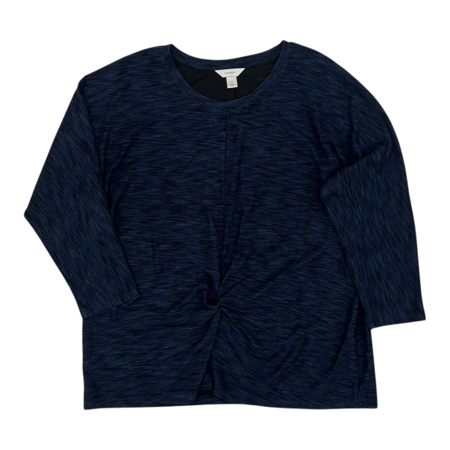 Top Ls By Cj Banks In Navy, Size:2X