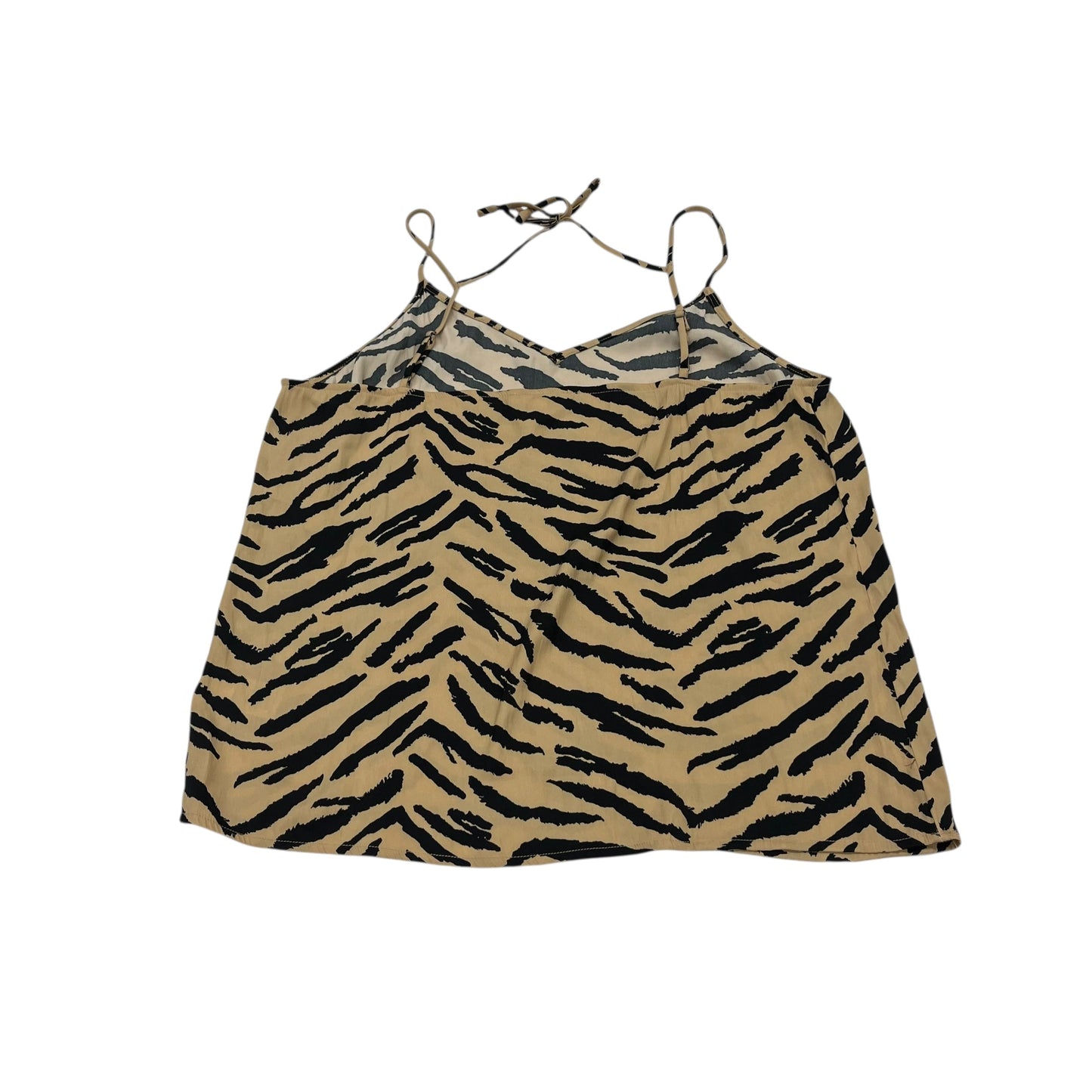 Top Sleeveless By Maurices In Black & Tan, Size:M