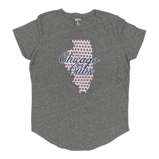 Athletic Top Ss By Clothes Mentor In Grey, Size:L