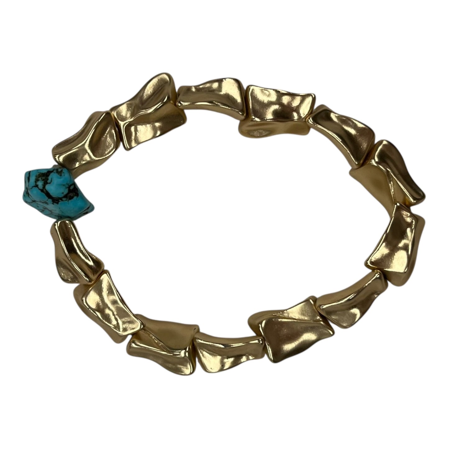 Bracelet Beaded By Clothes Mentor In Blue & Gold