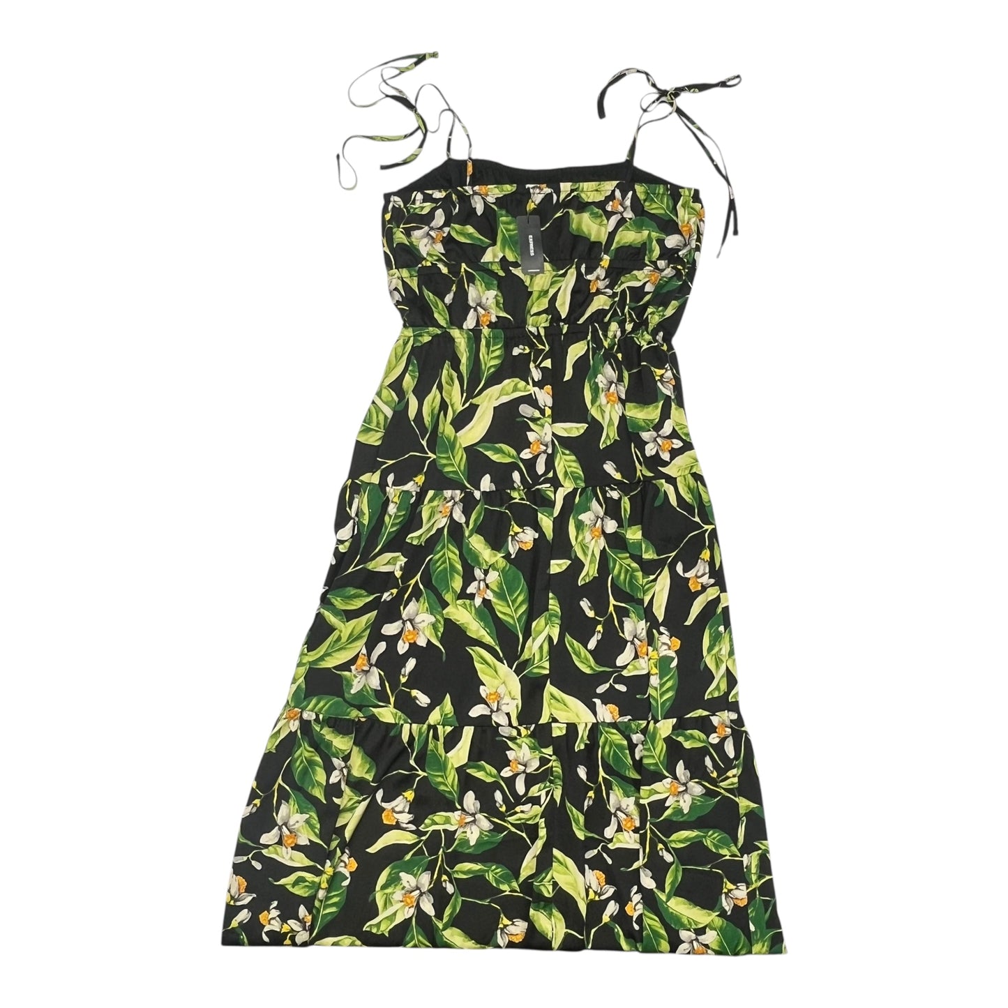 Dress Party Long By Express In Black & Green, Size:L
