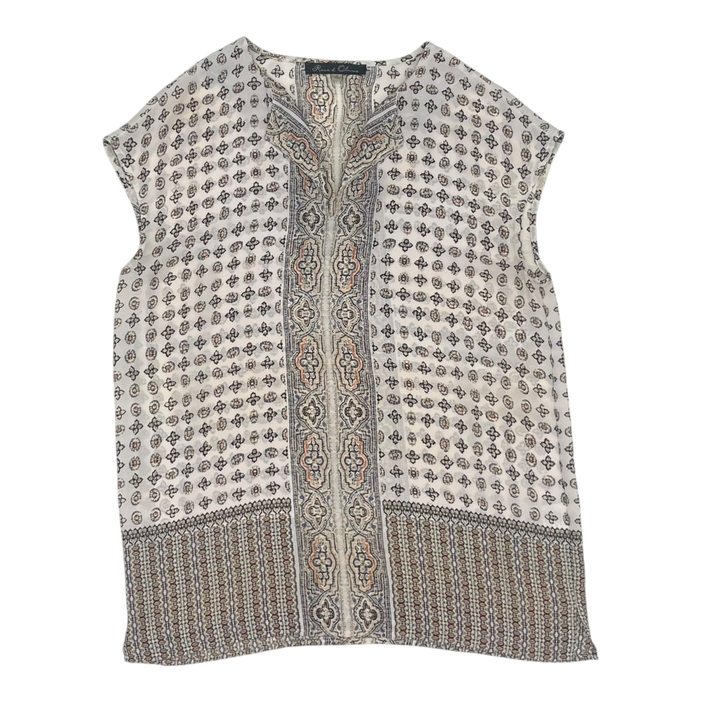 Blouse Ss By Rose And Olive In Multi, Size:M