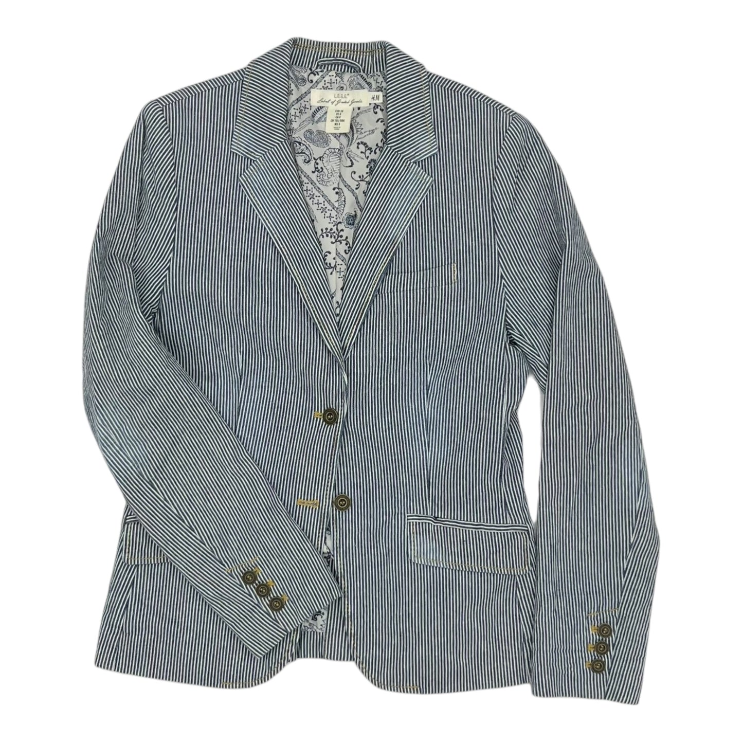 Blazer By Logg In Blue & Cream, Size:M