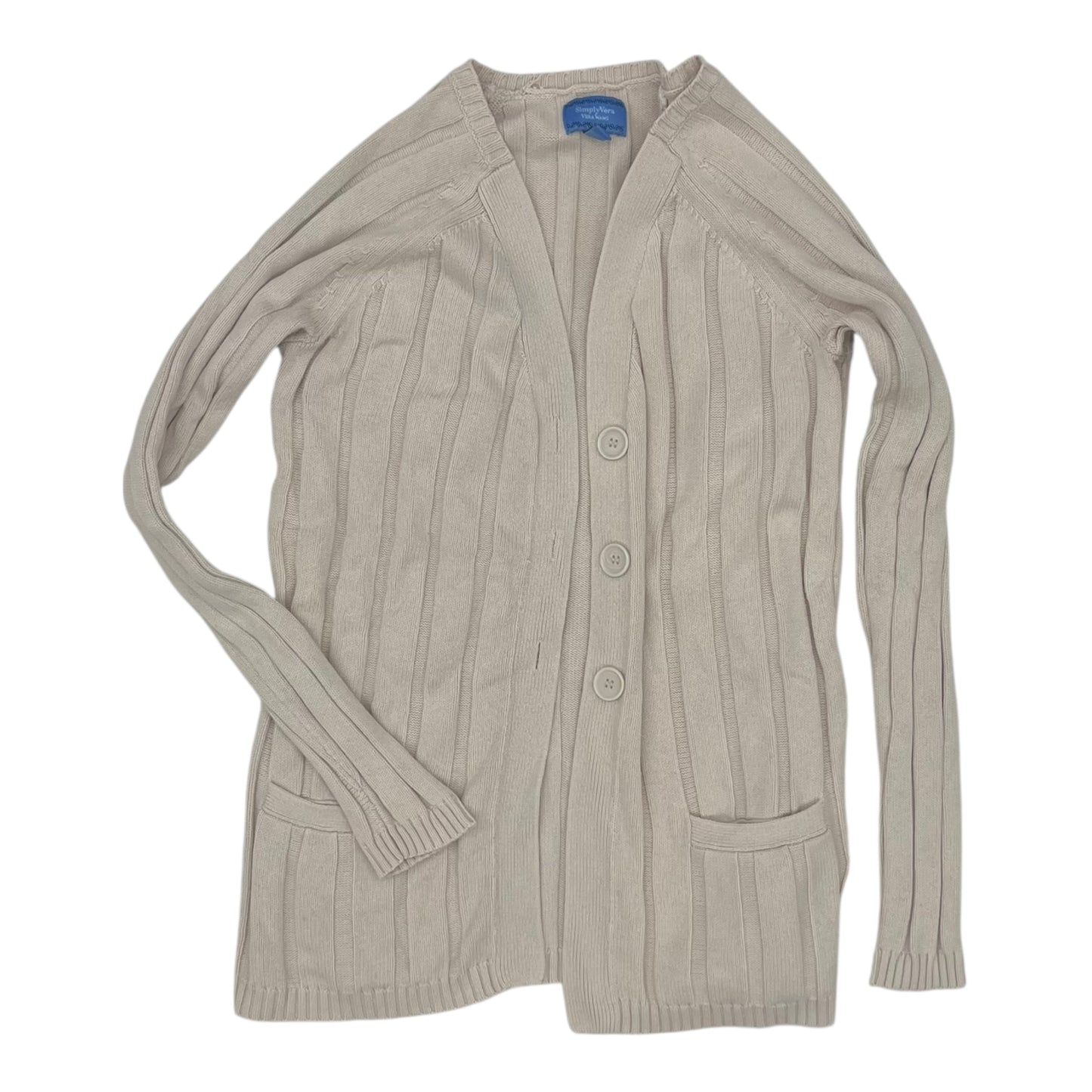 Cardigan By Simply Vera In Tan, Size:S