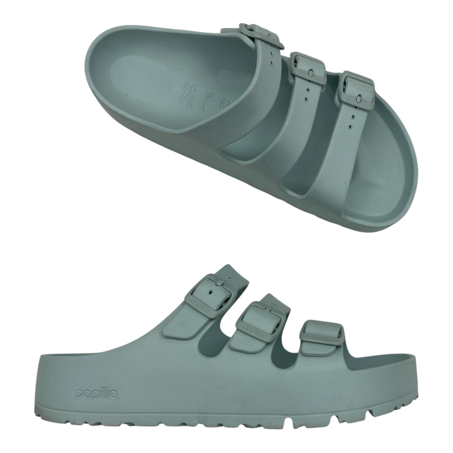 Sandals Flats By Birkenstock In Green, Size:9