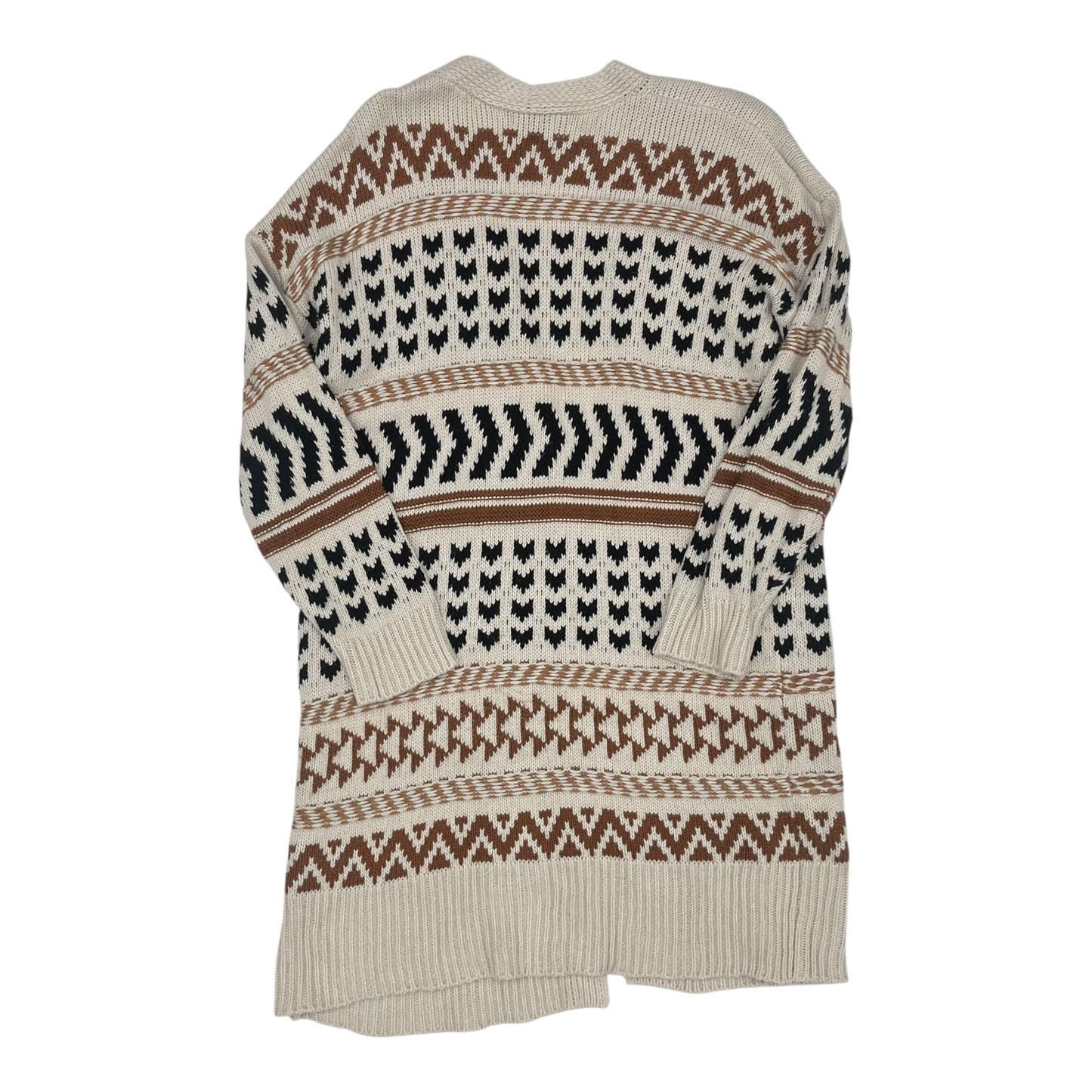 Sweater Cardigan By Pink Rose In Tan, Size:L
