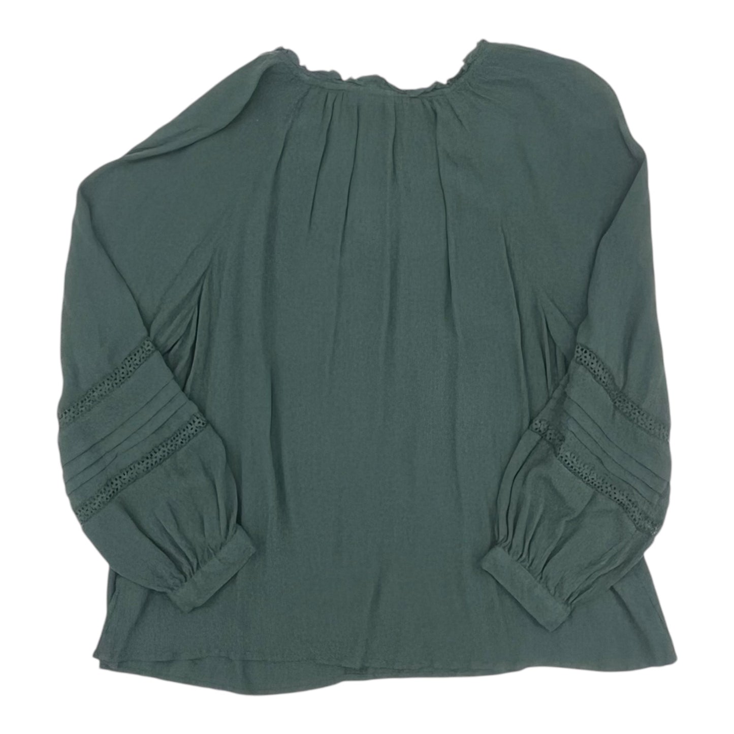 Blouse Ls By Knox Rose In Green, Size:Xxl