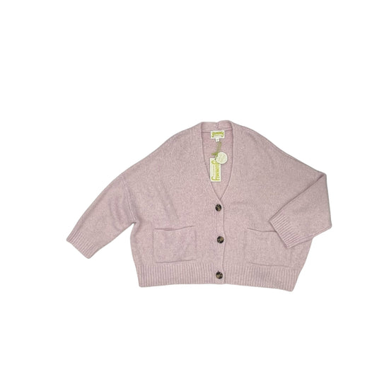 Sweater Cardigan By Clothes Mentor In Pink, Size:M