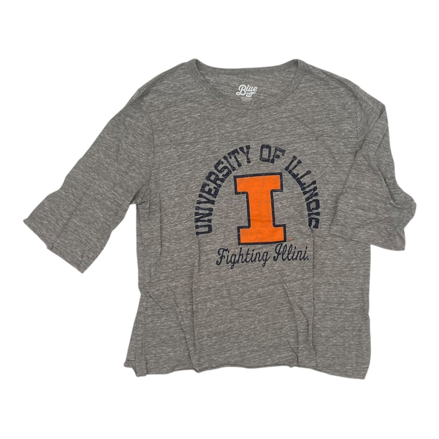 Athletic Top Ls Crewneck By Clothes Mentor In Grey, Size:S