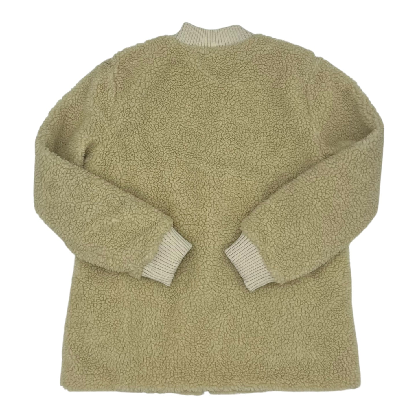Jacket Faux Fur & Sherpa By Abercrombie And Fitch In Cream, Size:M