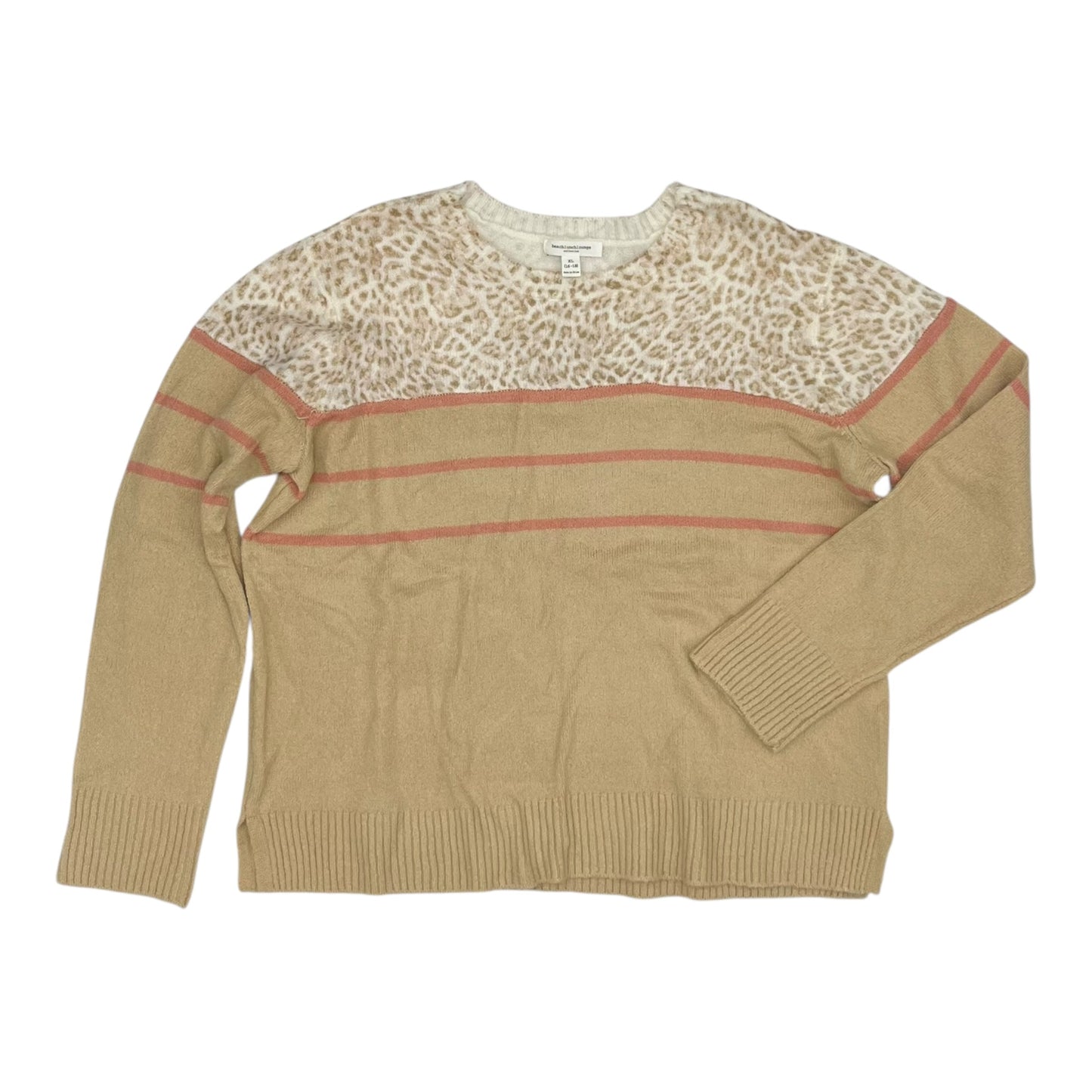 Sweater By Beachlunchlounge In Tan, Size:Xl