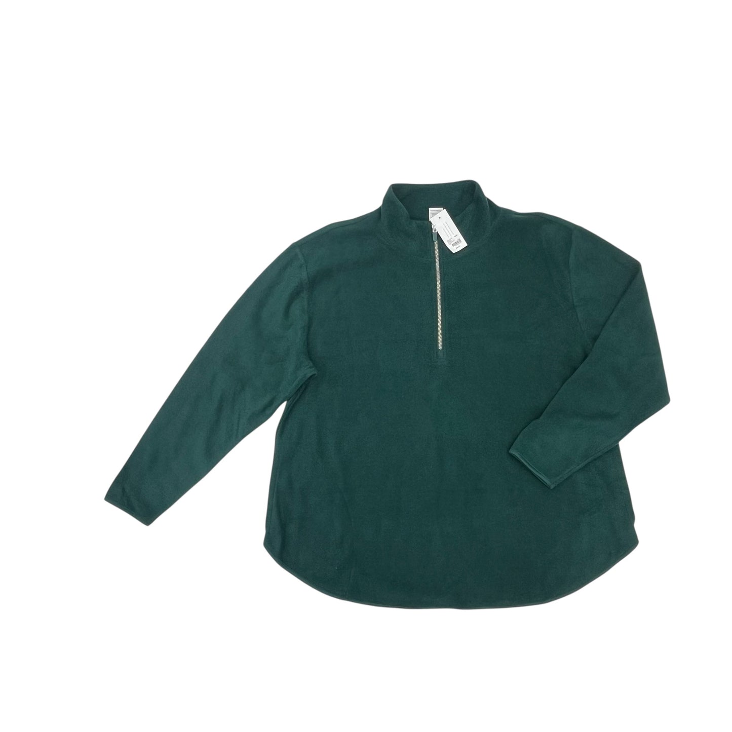 Athletic Sweatshirt Collar By Livi Active In Green, Size:1X