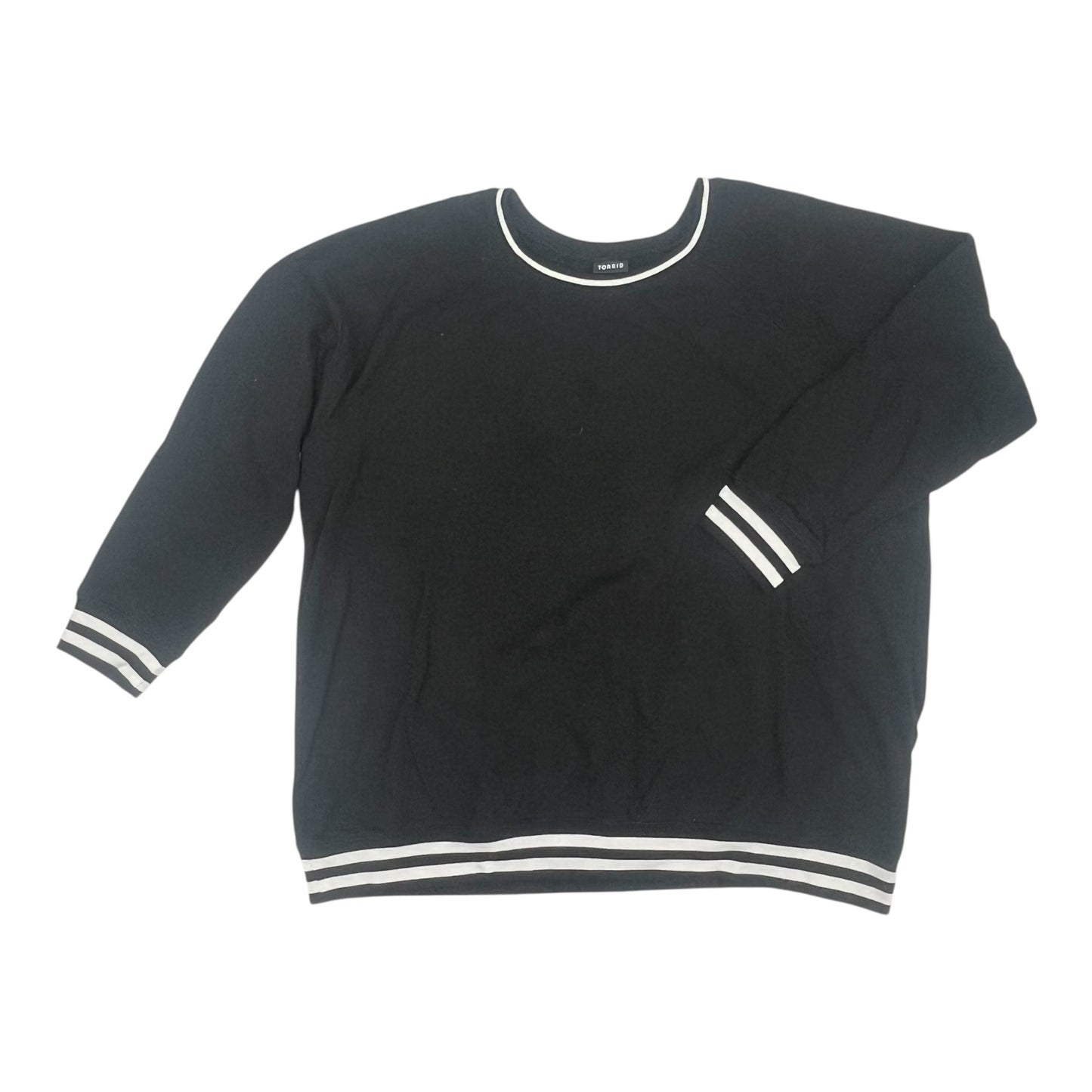 Sweatshirt Crewneck By Torrid In Black, Size:3X
