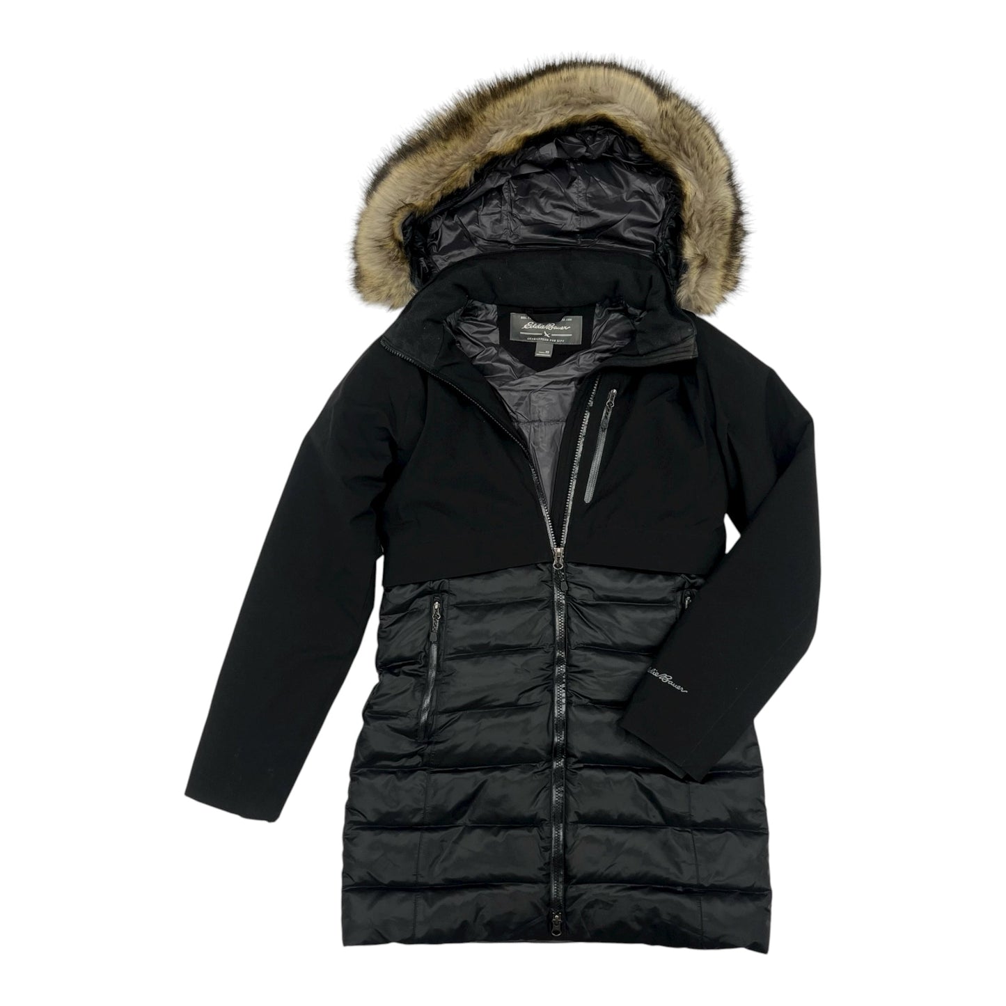 Coat Parka By Eddie Bauer In Black, Size:Xs