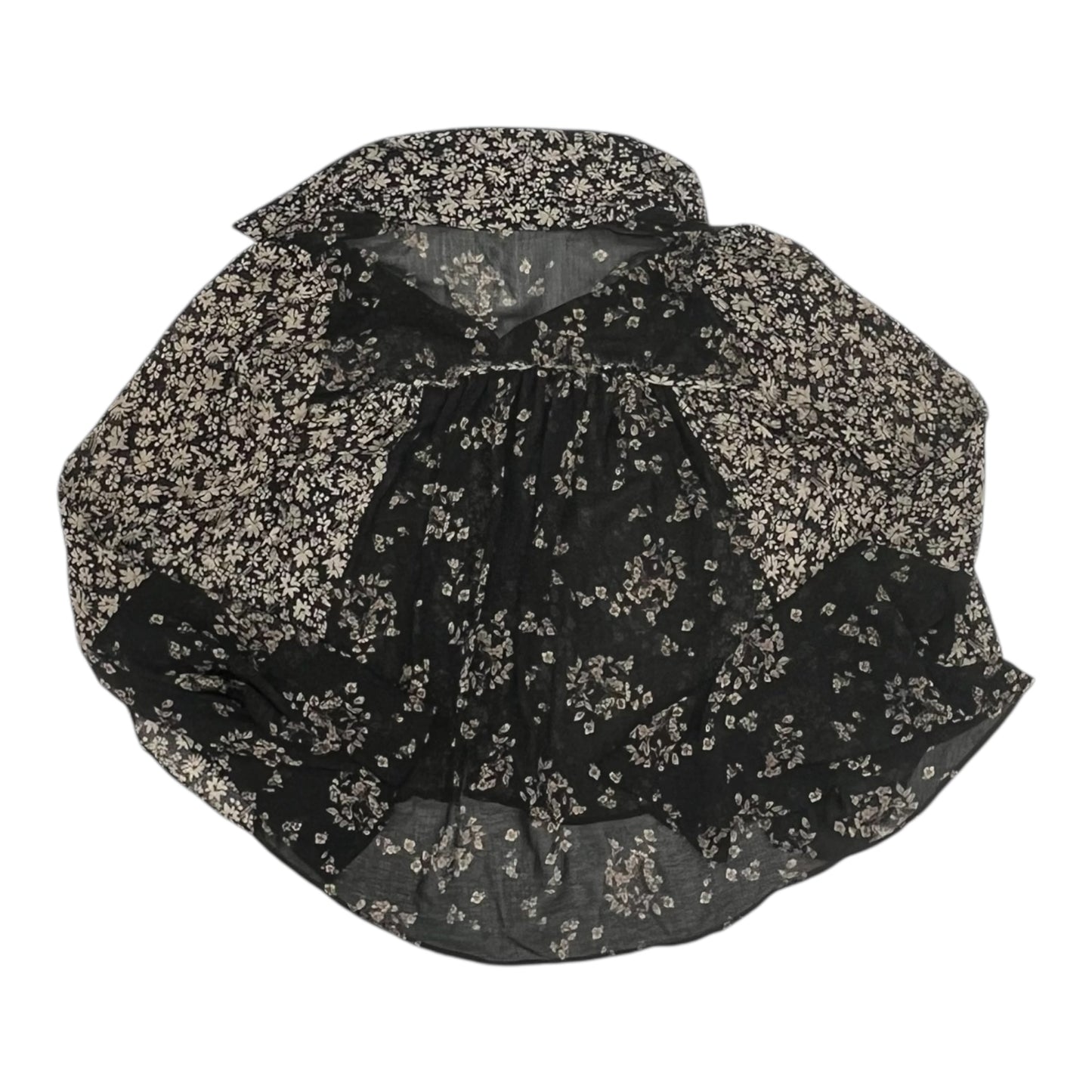 Blouse 3/4 Sleeve By Free People In Black, Size:Xs