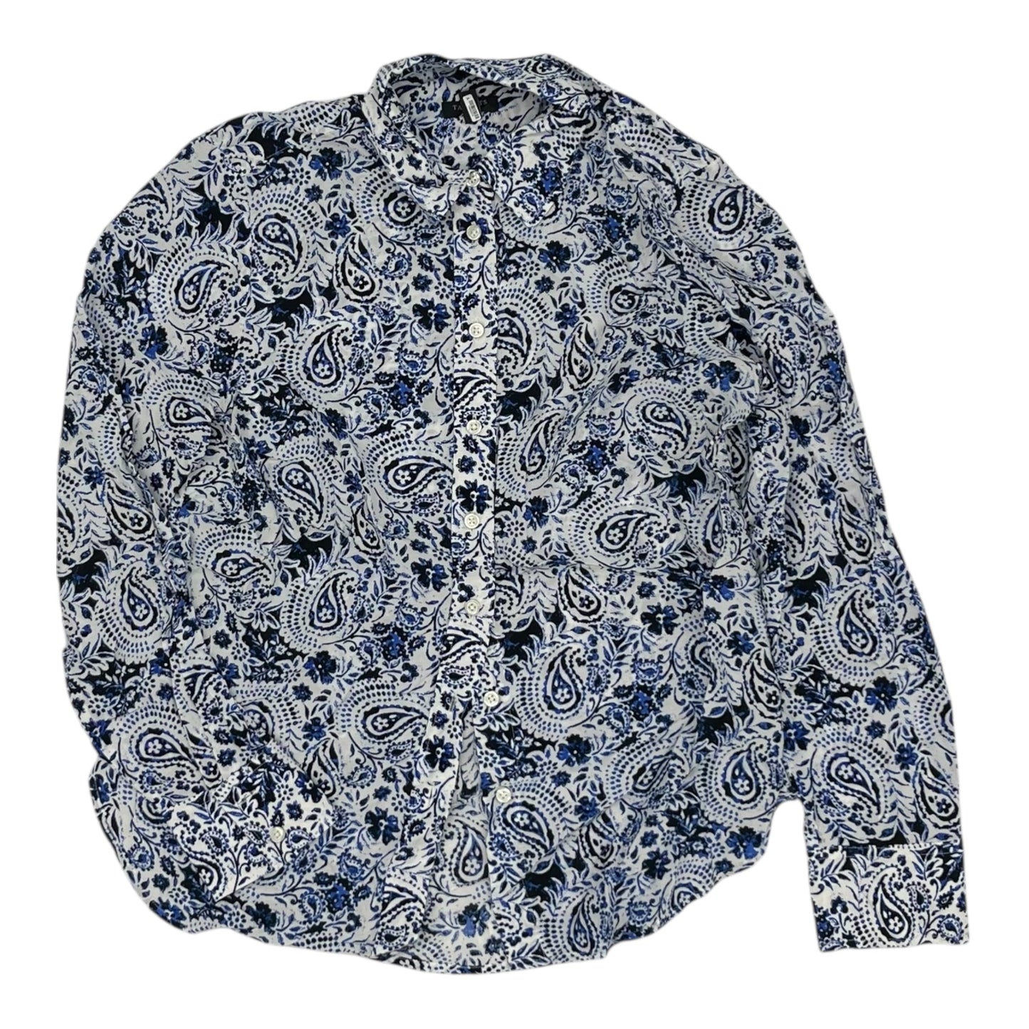 Blouse Ls By Talbots In Blue, Size:Sp