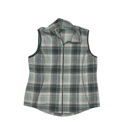 Vest Fleece By Made For Life In Plaid Pattern, Size:L