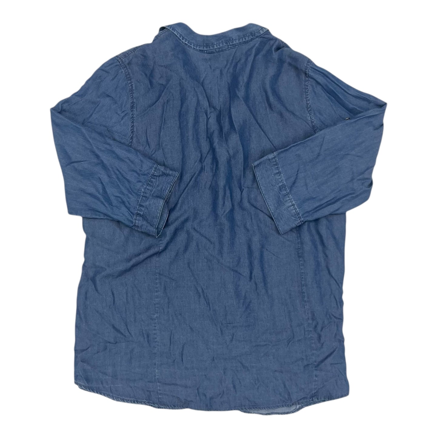 Top Ls By Cj Banks In Blue Denim, Size:2X