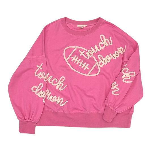 Sweatshirt Crewneck By Peach Love Cream California In Pink, Size:M