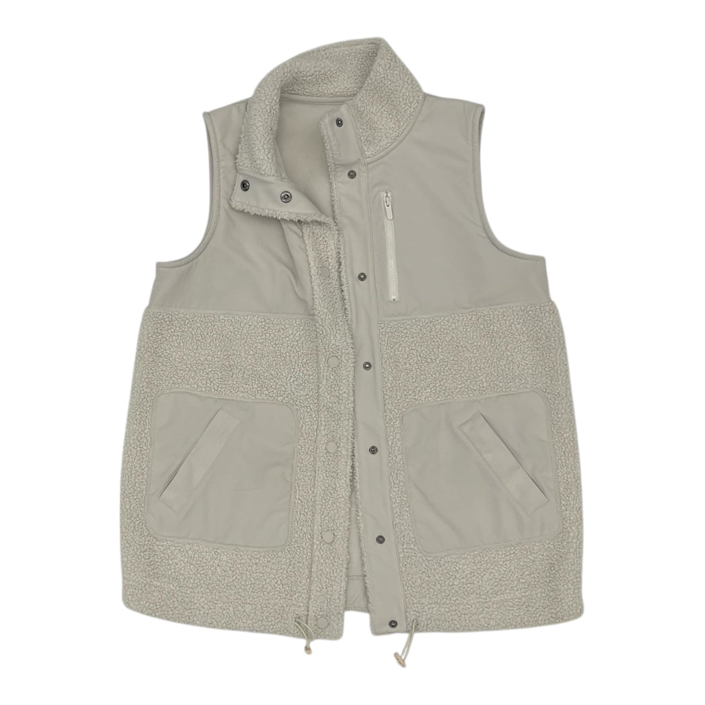 Vest Faux Fur & Sherpa By Flx In Cream, Size:S