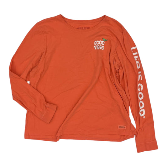 Top Ls Basic By Life Is Good In Orange, Size:Xxl