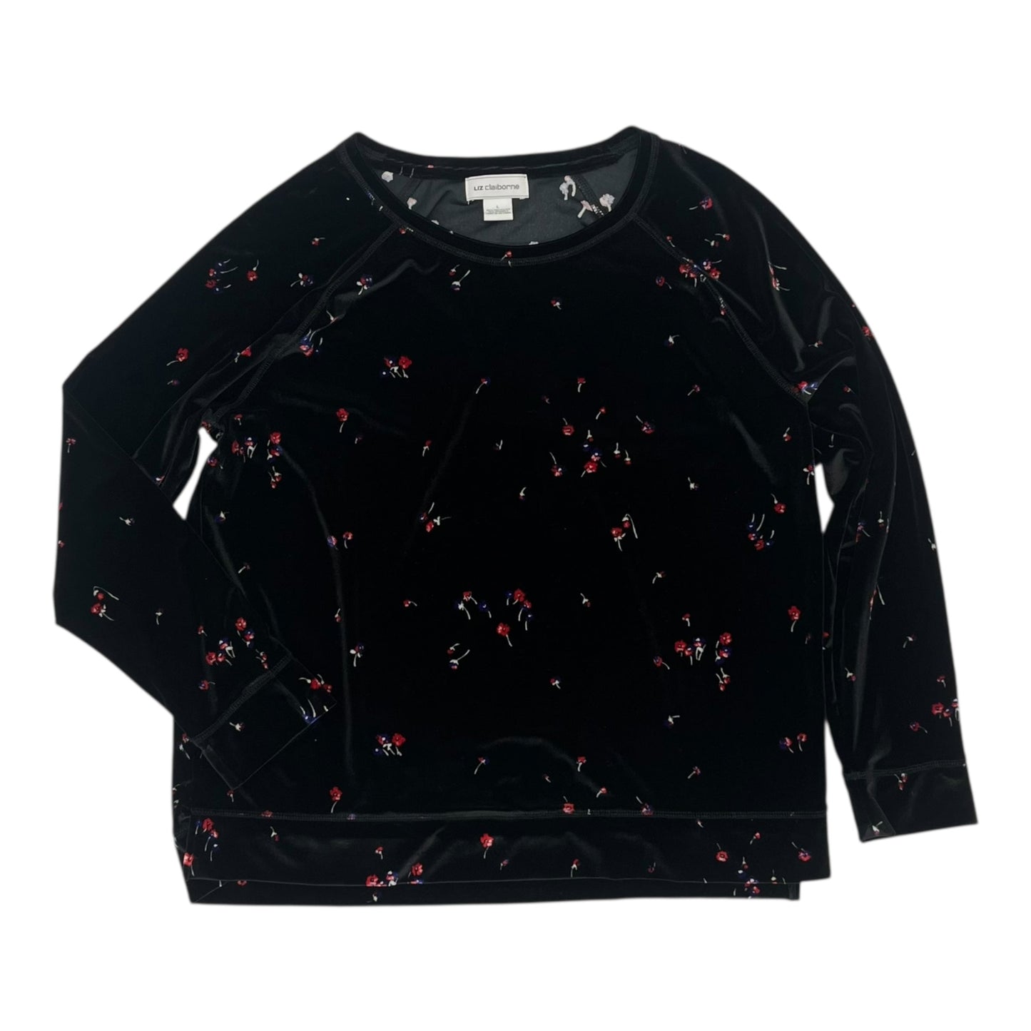 Top Ls By Liz Claiborne In Black, Size:L