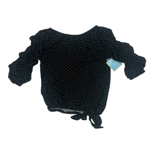 Top 3/4 Sleeve By Cece In Black & White, Size:S