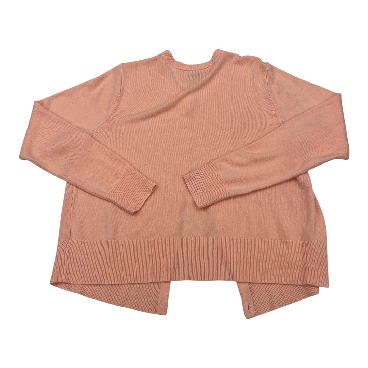 Sweater Cardigan By Croft And Barrow In Peach, Size:L