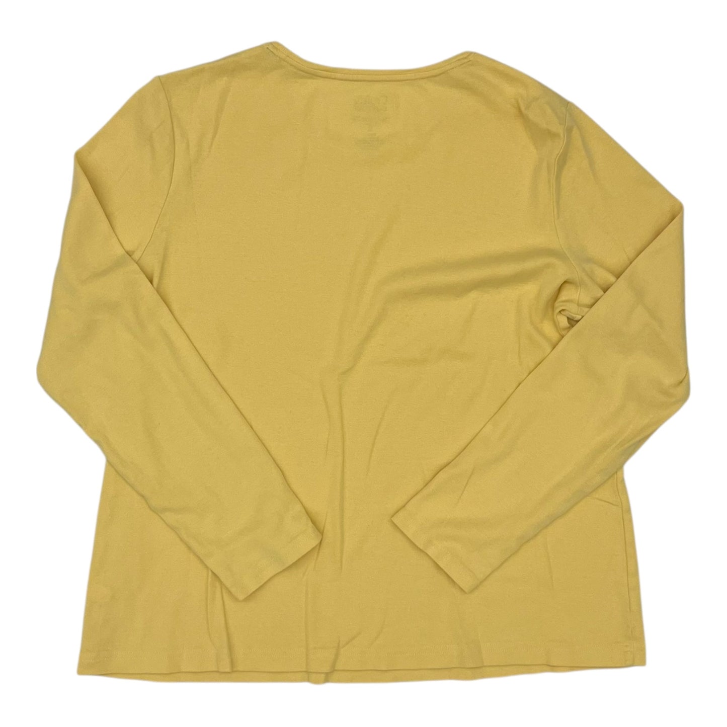 Top Ls Basic By Croft And Barrow In Yellow, Size:Xl