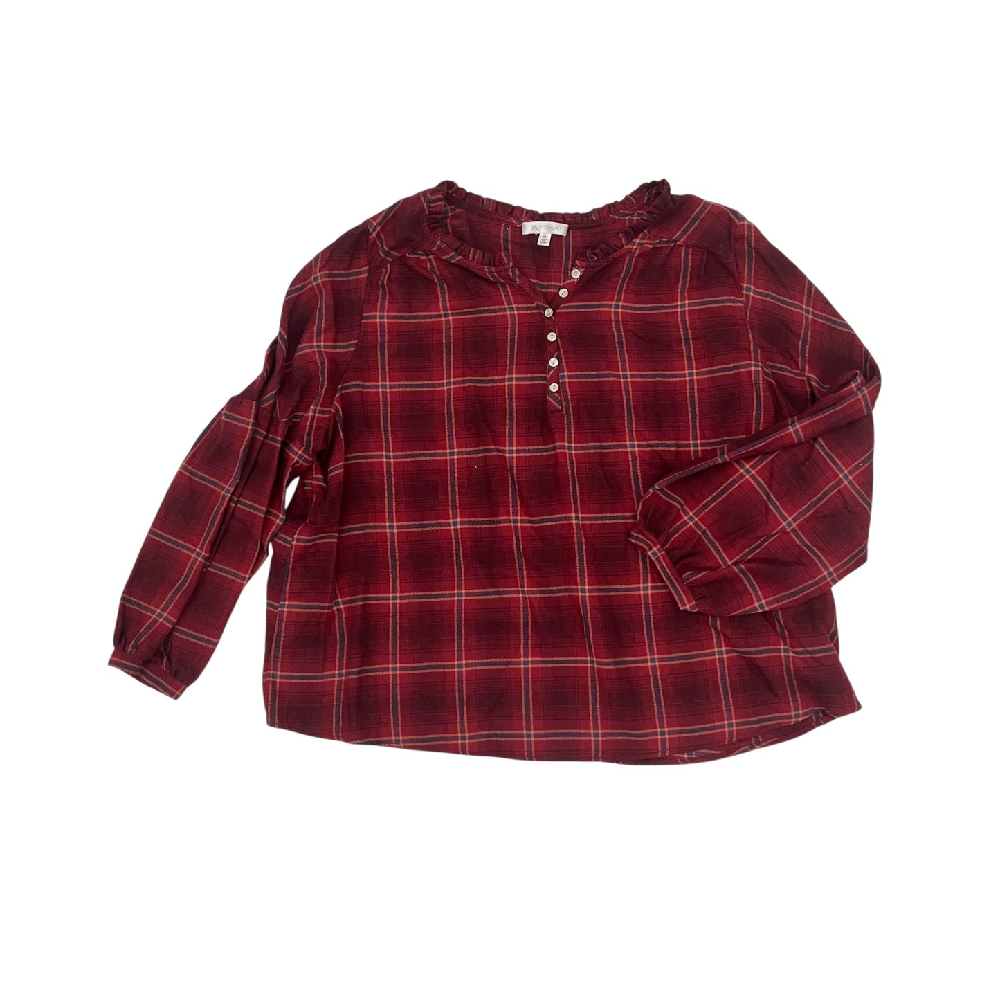 Top Ls By Daily Thread In Red, Size:2X