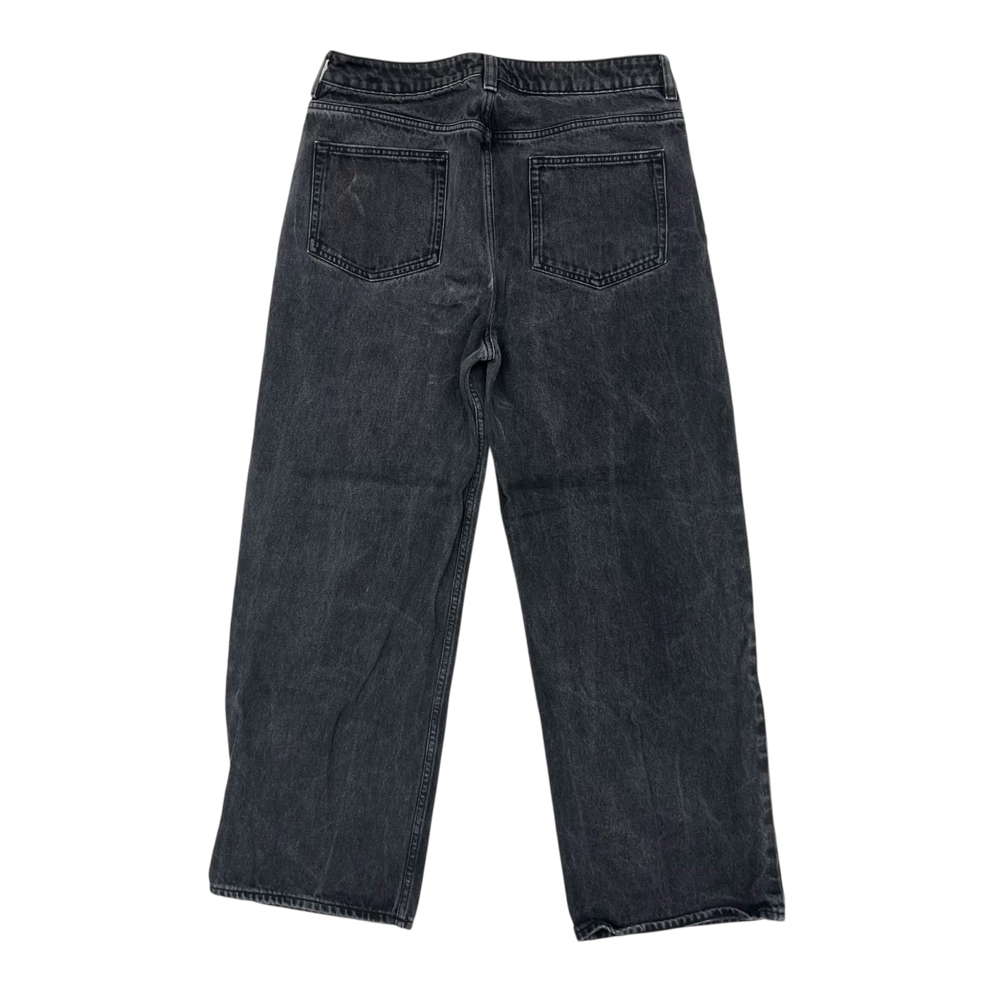 Jeans Wide Leg By Asos In Black Denim, Size:10