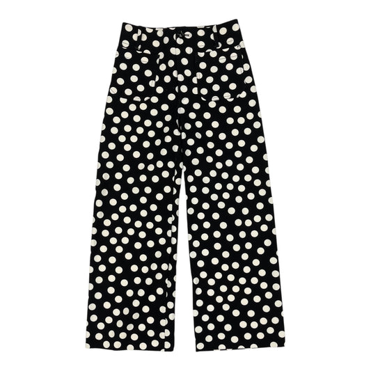 Pants Wide Leg By Maeve In Black & White, Size:2