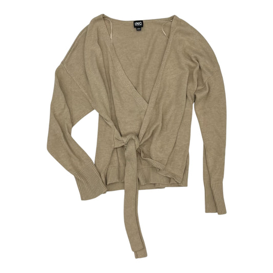 Sweater Cardigan By Inc In Tan, Size:L
