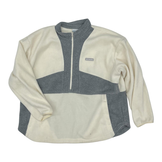 Athletic Jacket By Columbia In Cream & Grey, Size:3X