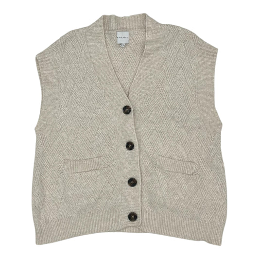 Vest Sweater By Pink Rose In Tan, Size:Xl