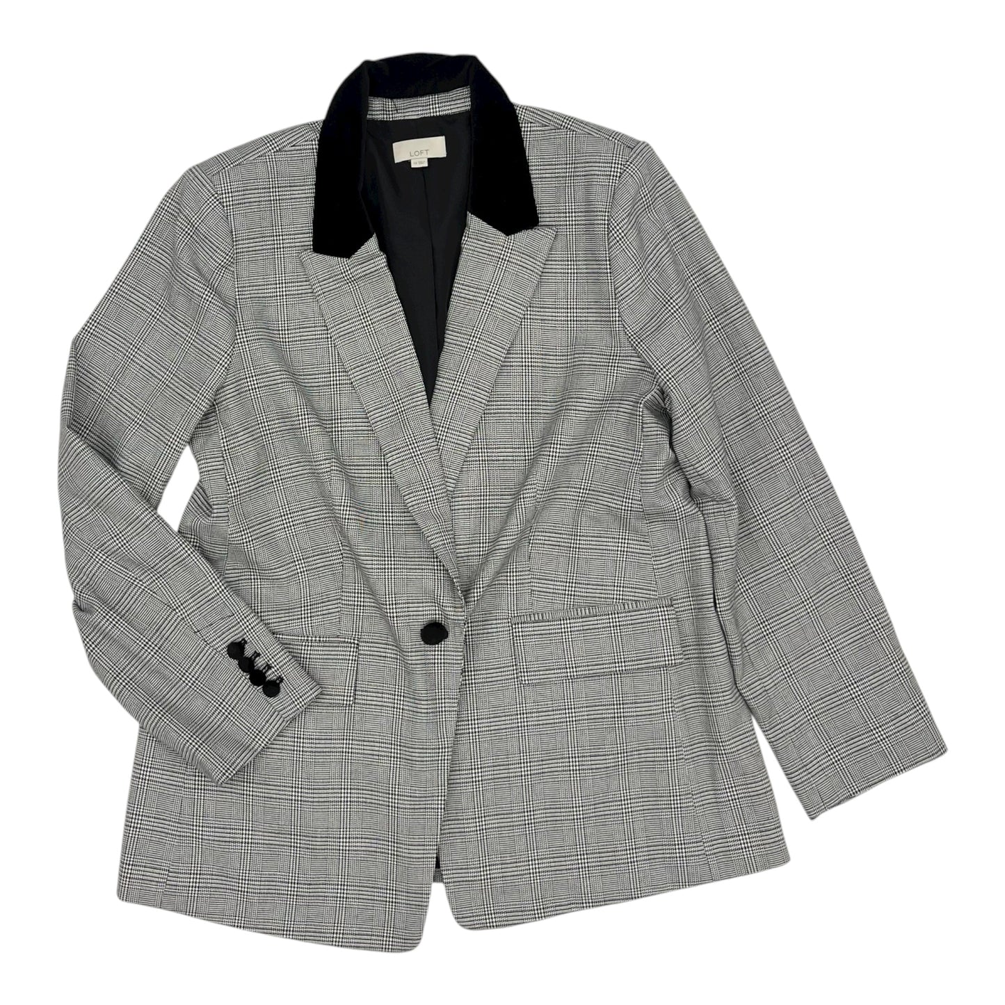 Blazer By Loft In Black & White, Size:L