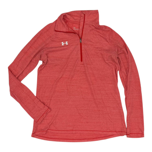 Athletic Top Ls Collar By Under Armour In Red, Size:M