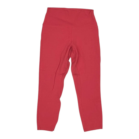 Athletic Leggings Capris By Lululemon In Coral, Size:M