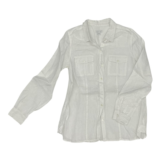 Blouse Ls By J. Jill In Blue & White, Size:S