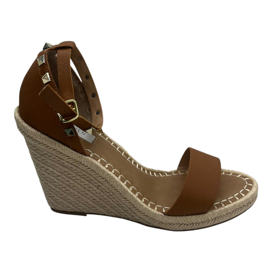 Sandals Heels Wedge By Cmc In Tan, Size:11