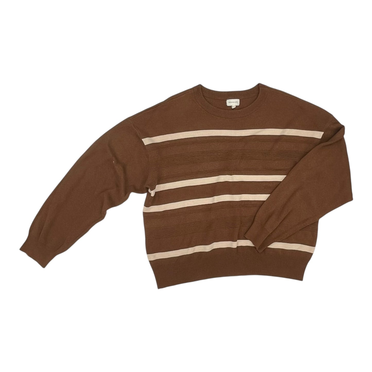 Sweater By Thread And Supply In Brown, Size:1X