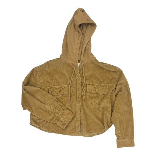 Jacket Shirt By American Eagle In Tan, Size:L