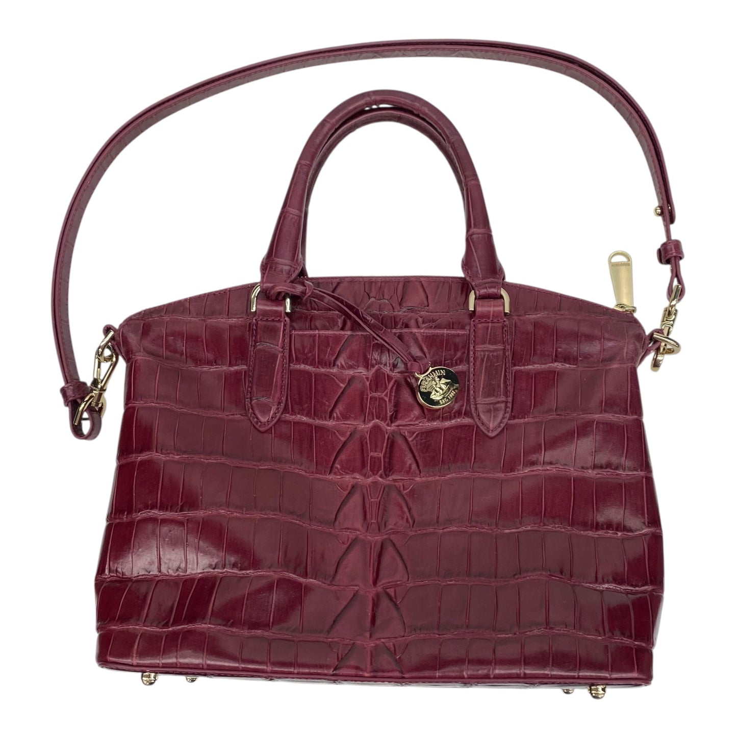 Handbag Designer By Brahmin In Red, Size:Medium