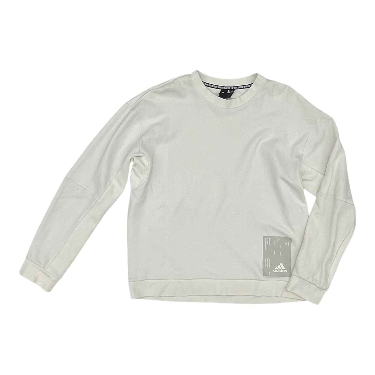 Sweatshirt Crewneck By Adidas In White, Size:L