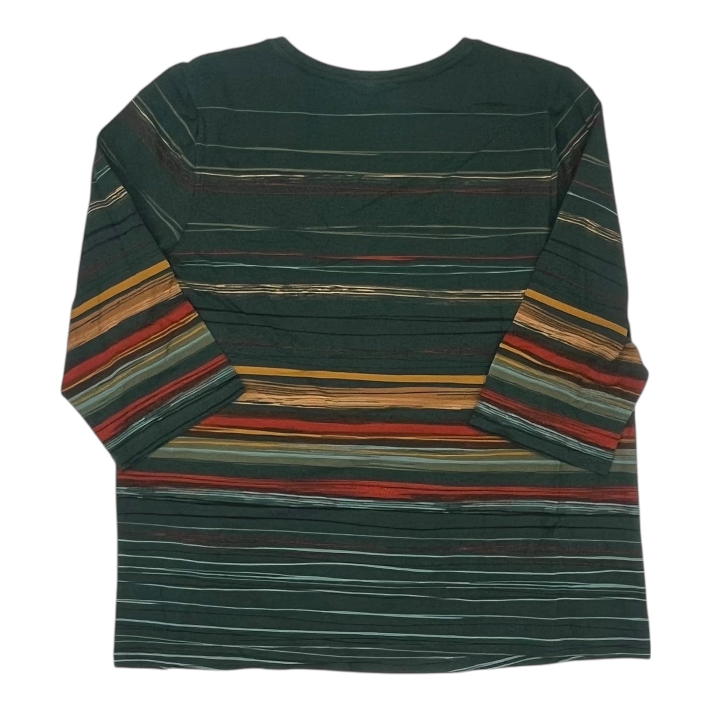 Top 3/4 Sleeve By Cj Banks In Green, Size:1X